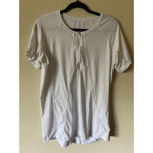 White Athleta Pacifica Short Sleeve Shirt